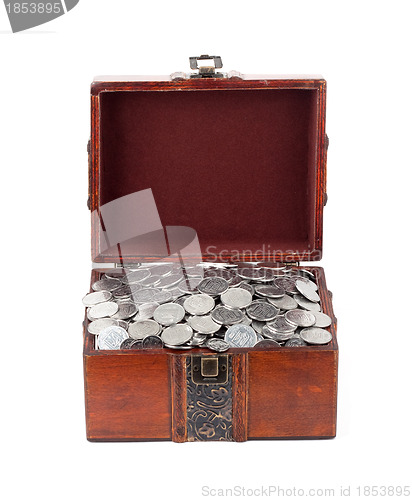 Image of Treasure Chest. Isolated on a white background