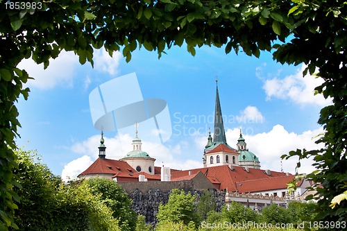Image of Cityscape of Prague in summer. 