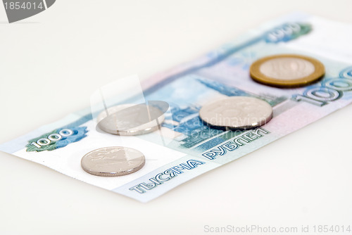 Image of Money and coins isolated