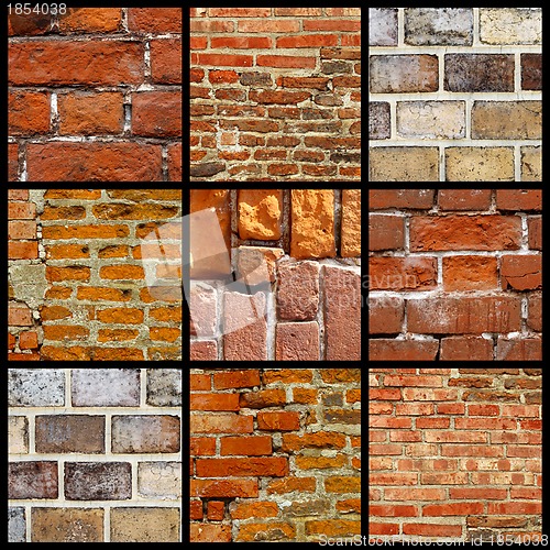 Image of Brick walls collage