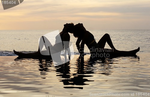 Image of Two girls on the beach