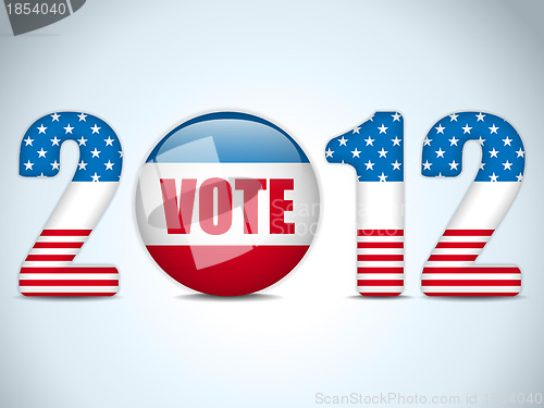 Image of United States Election Vote Button Background.