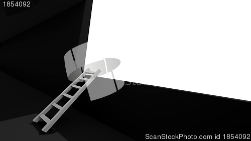 Image of Ladder over wall