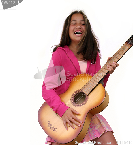 Image of Teen girl with guitar