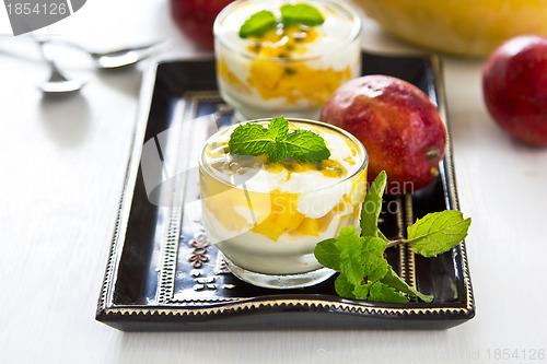 Image of Passion fruit and Mango with yogurt