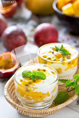 Image of Passion fruit and Mango with yogurt