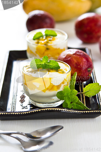 Image of Passion fruit and Mango with yogurt