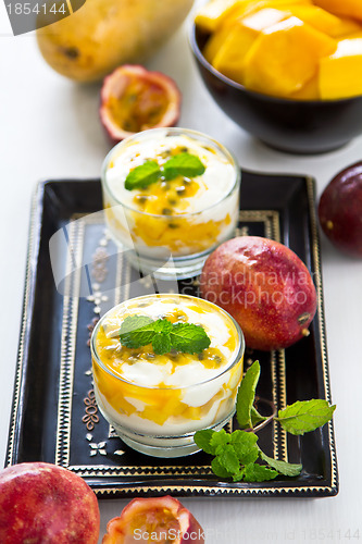 Image of Passion fruit and Mango with yogurt