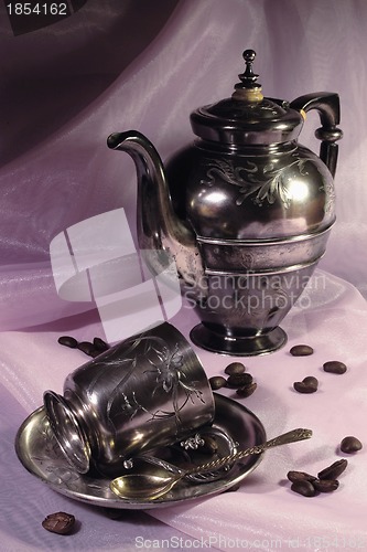 Image of Coffee pot and cup