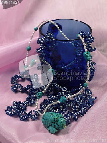 Image of Beads, pearls and turquoise