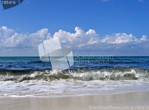 Image of Waves crashing ashore