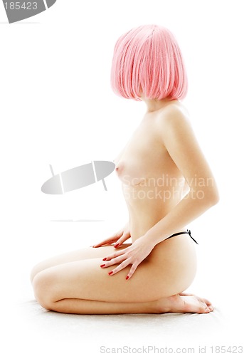 Image of pink hair pin-up girl