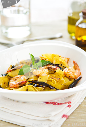 Image of Tagliatelle with prawn and dried chilli