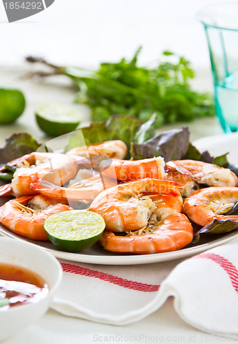 Image of Steamed prawn with Thai's sweet chilli sauce