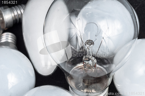 Image of White lightbulb closeup 