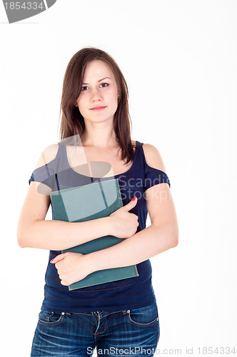 Image of Young student woman ready for school