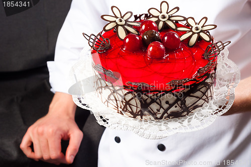 Image of Confectioner and a cake