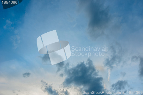 Image of Blue sky with clouds