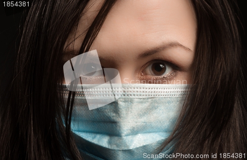 Image of Girl in protective mask