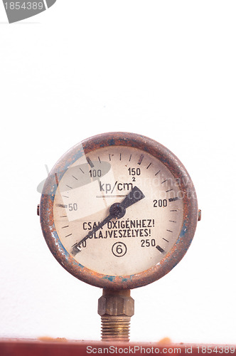 Image of An old measurement device closeup