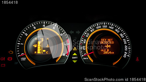 Image of Car speed meter closeup