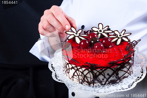 Image of Confectioner and a cake