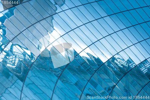 Image of Blue windows with reflection