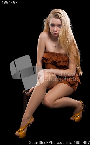 Image of portrait of beautiful blonde girl