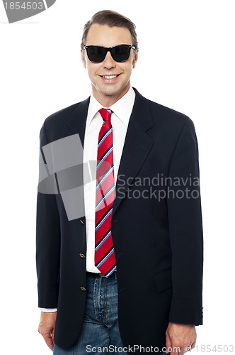 Image of Trendy business consultant wearing sunglasses