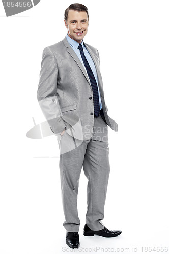 Image of Side pose of casual business representative