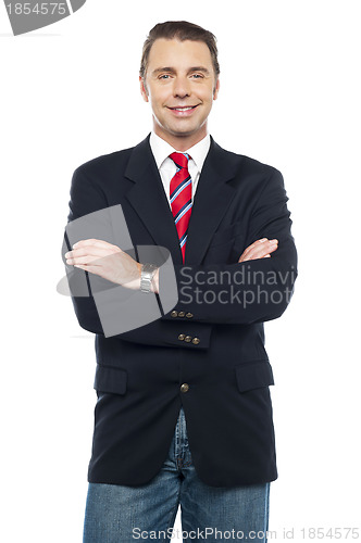 Image of Trendy young business in casual attire
