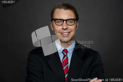 Image of Closeup shot of smiling business executive
