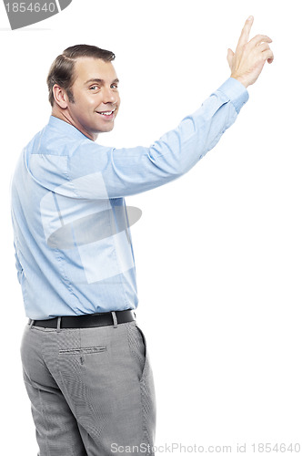 Image of Business consultant turning back to look at you
