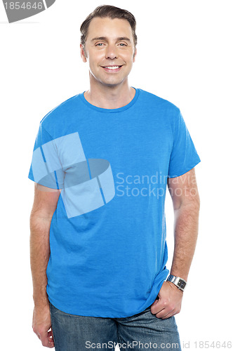 Image of Handsome cool guy posing in casuals