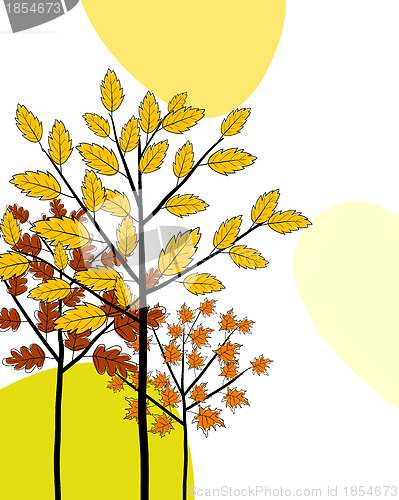 Image of Autumn greeting doodle card