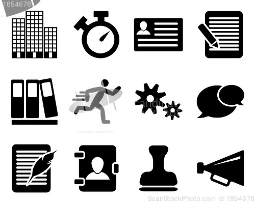 Image of Office and bussines icon set