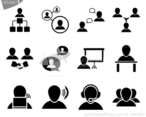 Image of Office and people icon set