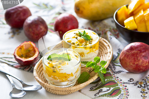 Image of Passion fruit and Mango with yogurt