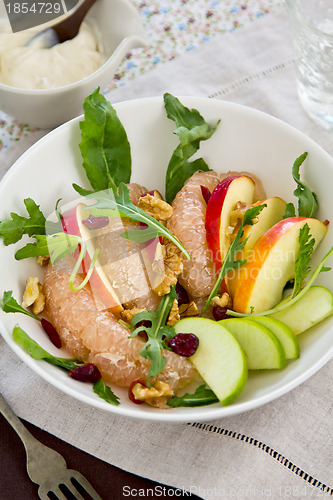 Image of Apple with Grape fruit and walnut salad