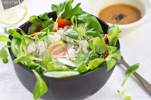 Image of Pearl barley salad with japanese sesame dressing