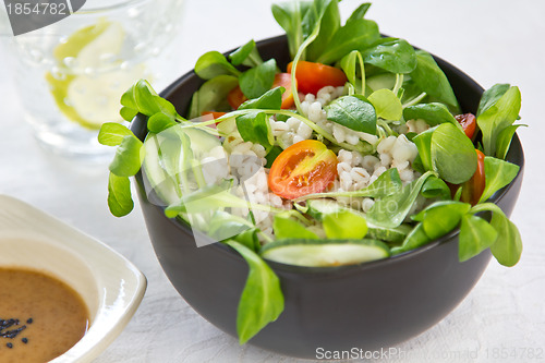 Image of Pearl barley salad with japanese sesame dressing