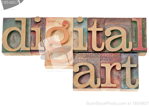 Image of digital art in wood type