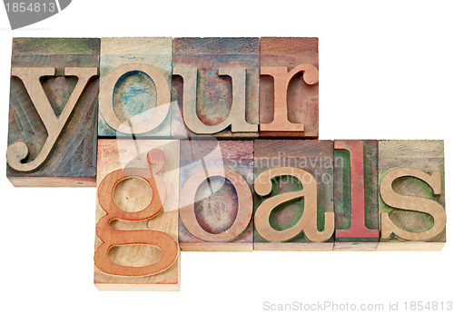 Image of your goals in wood type