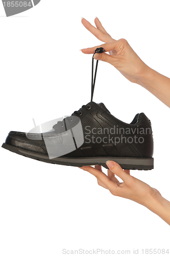 Image of black footwear