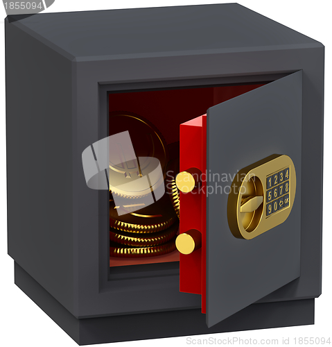 Image of euro in the safe