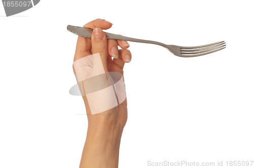 Image of fork in the hand