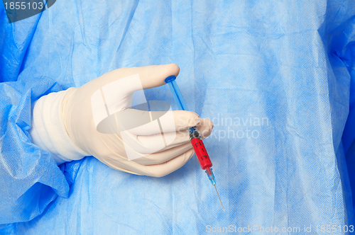 Image of drug with blood