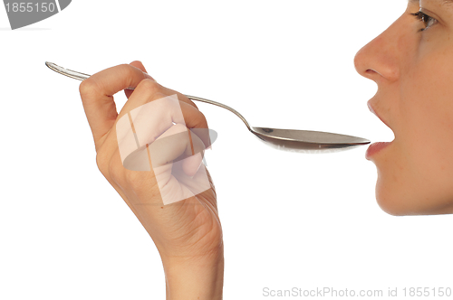 Image of woman eating