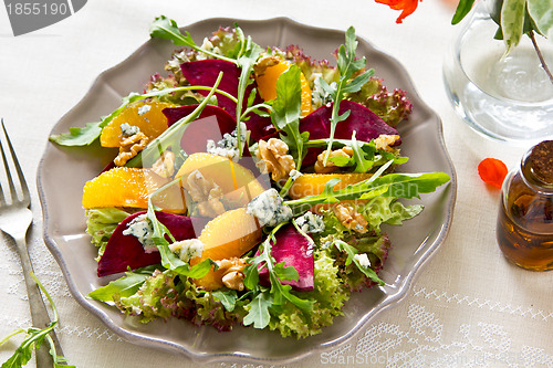 Image of Orange with Beetroot and rocket salad