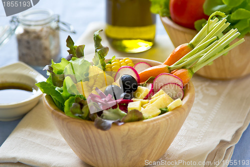 Image of Sweetcorn with beetroot and cheese salad